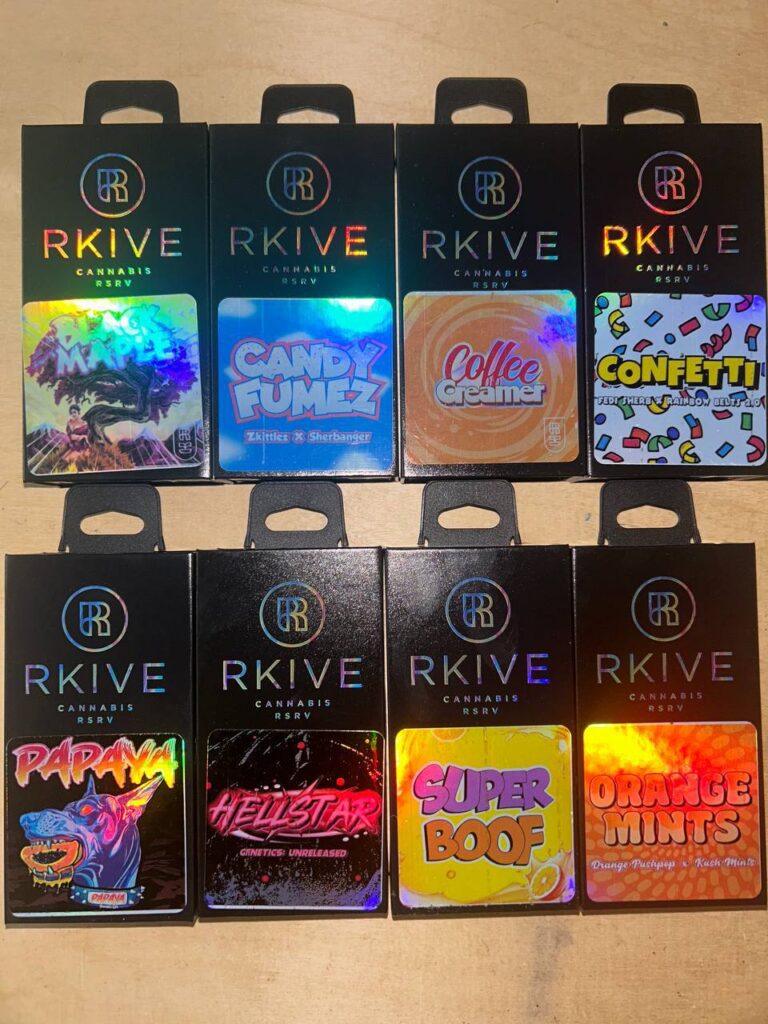 Rkive live hash rosin carts